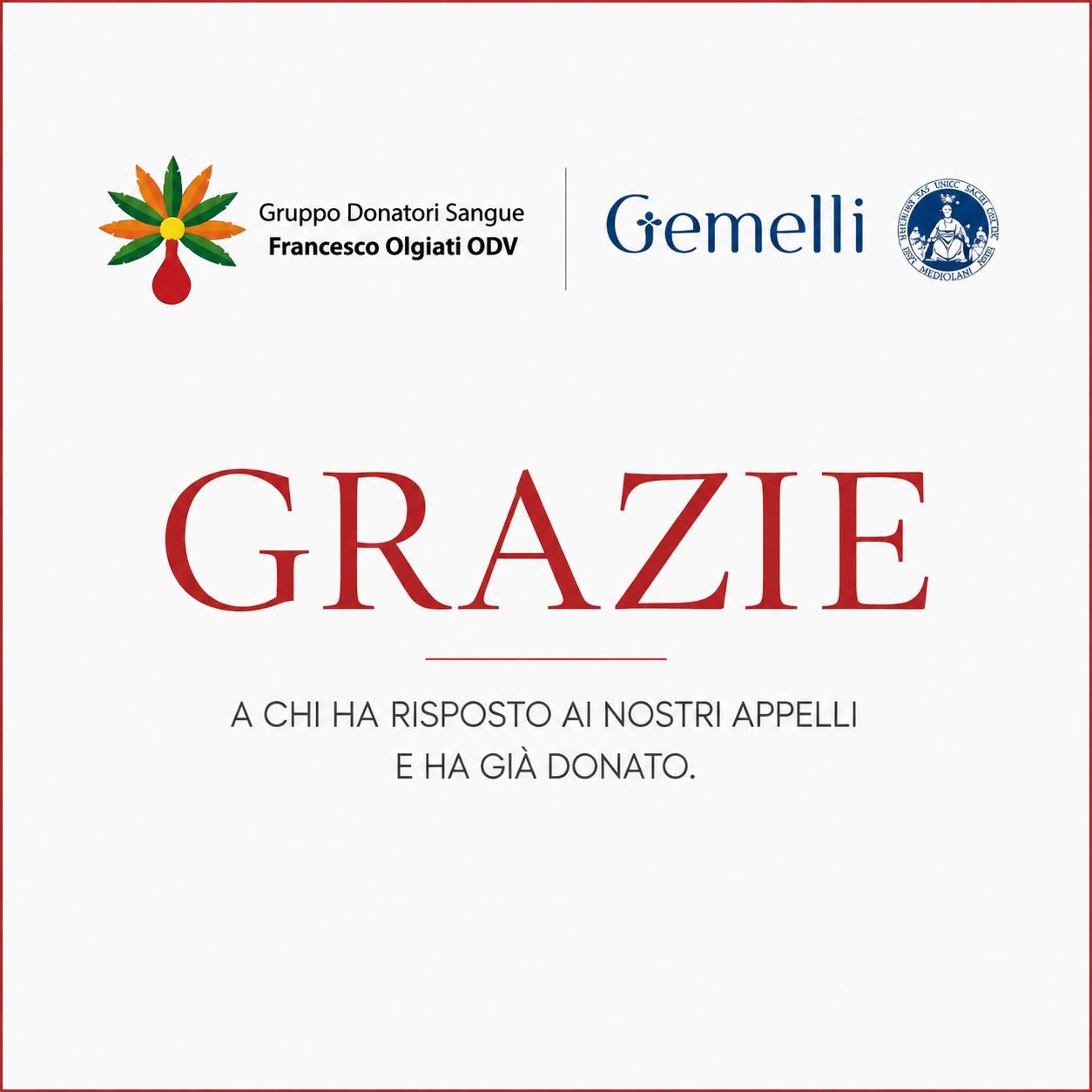 Grazie a chi ha donato. Ma c’è ancora bisogno di voi Grazie a chi ha donato. Ma c’è ancora bisogno di voi